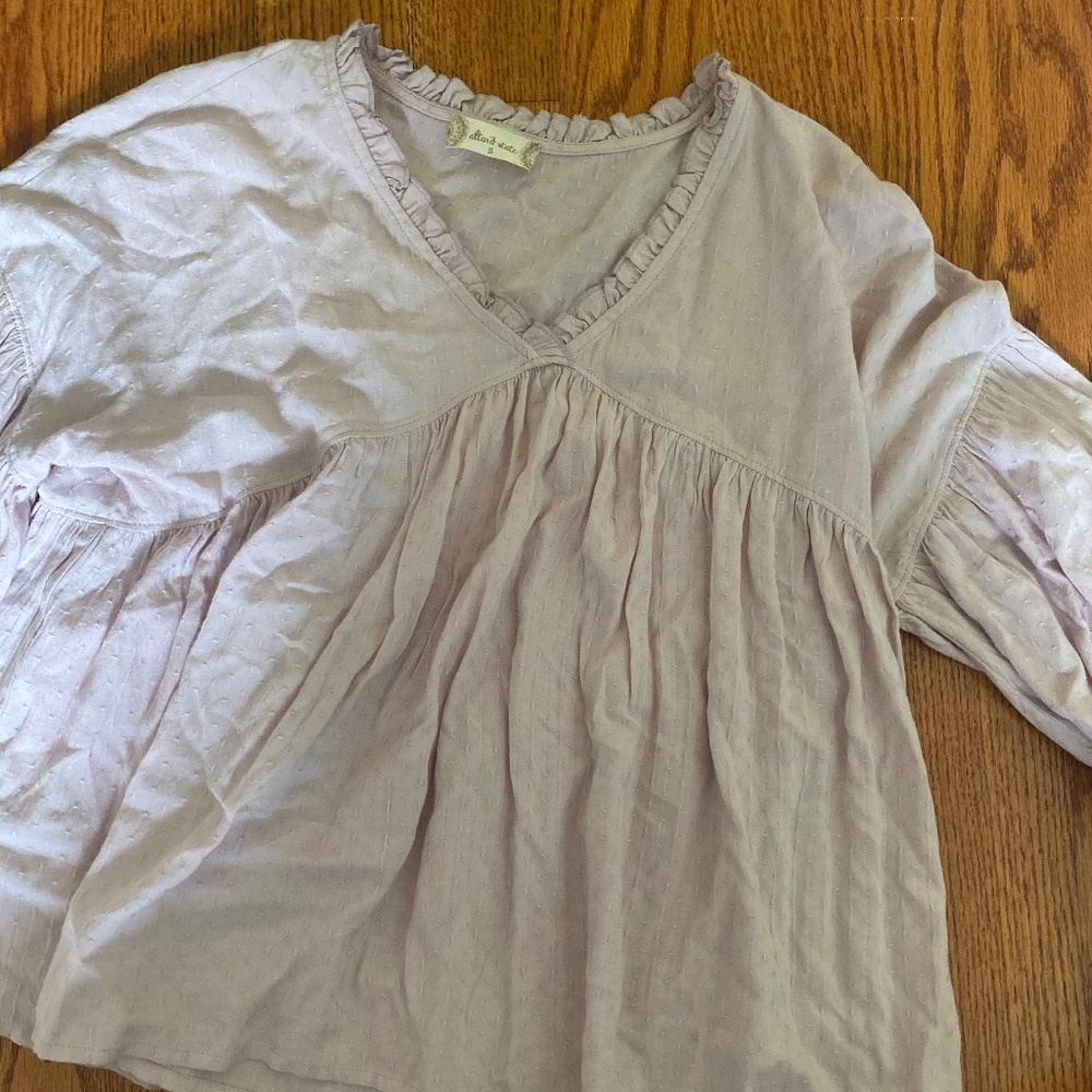 Altard State Purple Flowy Blouse